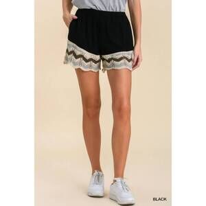 NEW VANILLA MONKEY crochet babe shorts in black